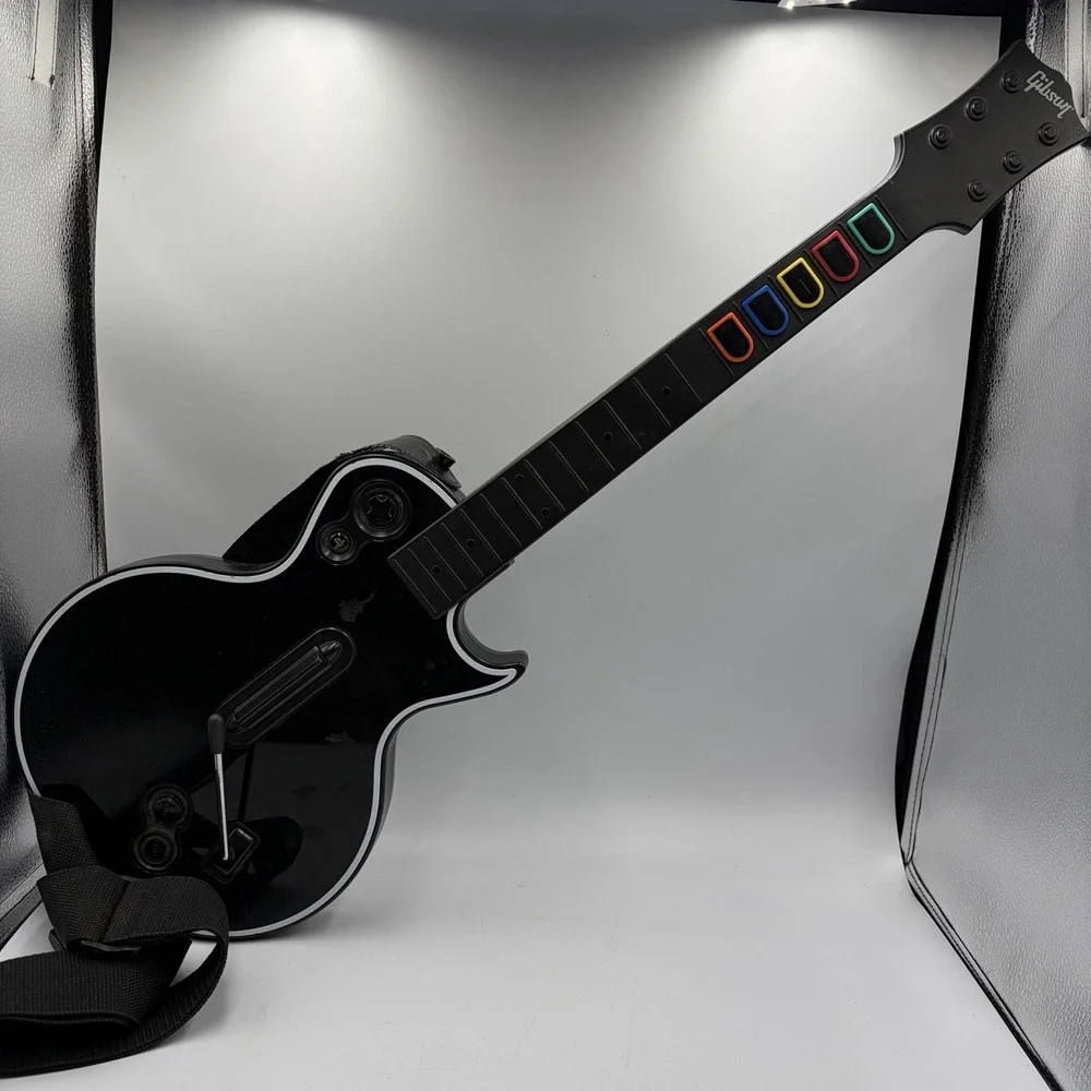 PlayStation 3 PS3 Guitar Hero Guitar Wireless Les Paul Gibson w/Strap No Dongle